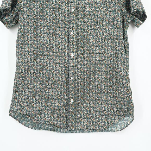 J Crew X Liberty Fabric Button Up Shirt Medium Slim Floral Art Colorful Preppy - Picture 3 of 8